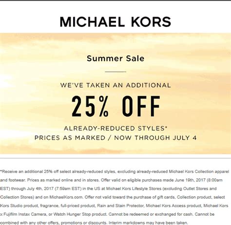 10 michael kors coupon